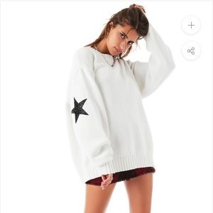 LF star patch sweater